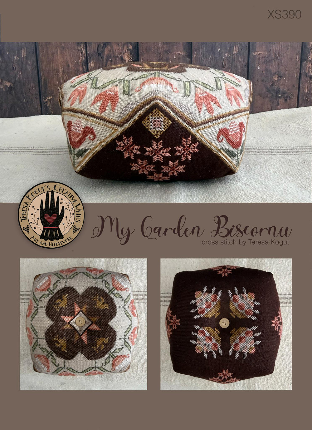 My Garden Biscornu - Teresa Kogut - Preorder - BeStitchMe