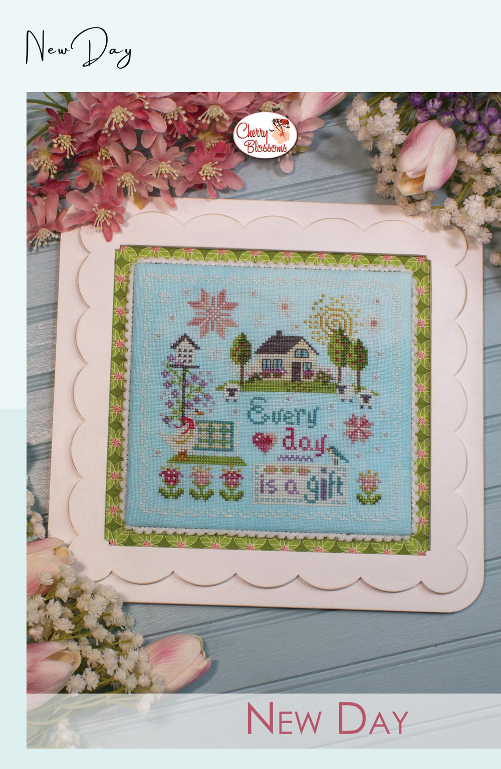 New Day - Cherry Blossoms - Preorder - BeStitchMe