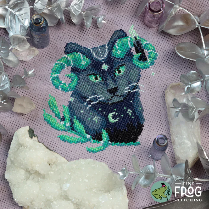 Night Guide Cat  by Fine Frog Stitching