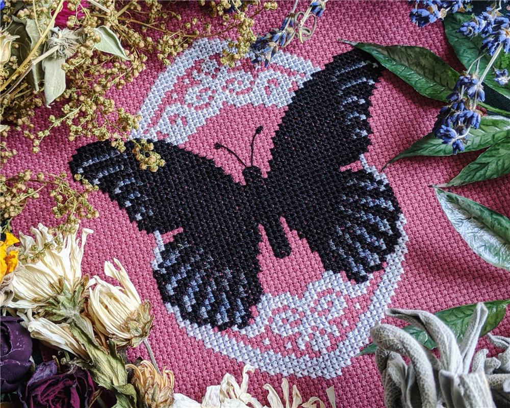 Ornate Great Mormon Butterfly by StitchSprout Cross Stitch