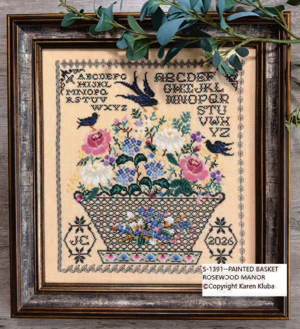 Painted Basket by Rosewood Manor - Preorder