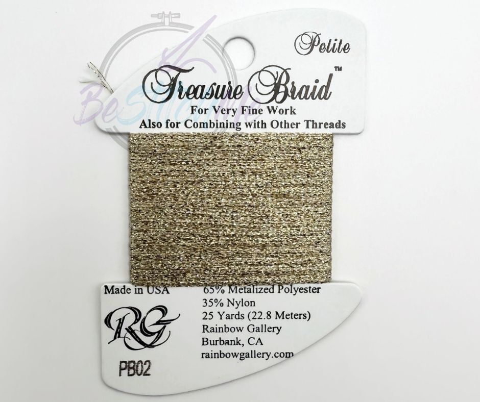 PB02 Arctic Gold Petite Treasure Braid by Rainbow Gallery