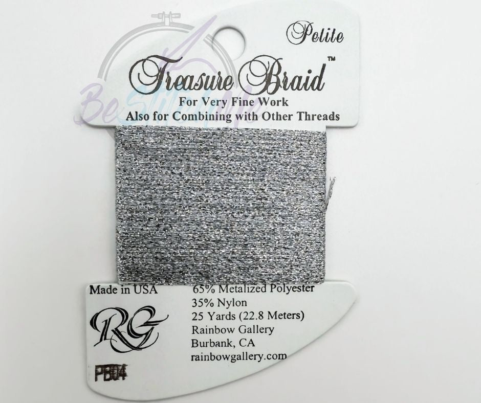 PB04 Silver Petite Treasure Braid by Rainbow Gallery
