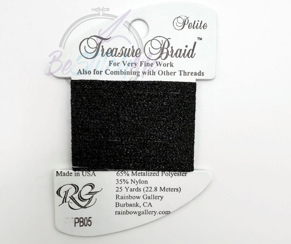 PB05 Black Petite Treasure Braid by Rainbow Gallery