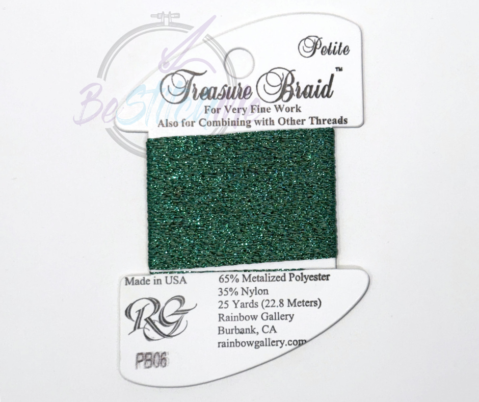 PB06 Green Petite Treasure Braid by Rainbow Gallery