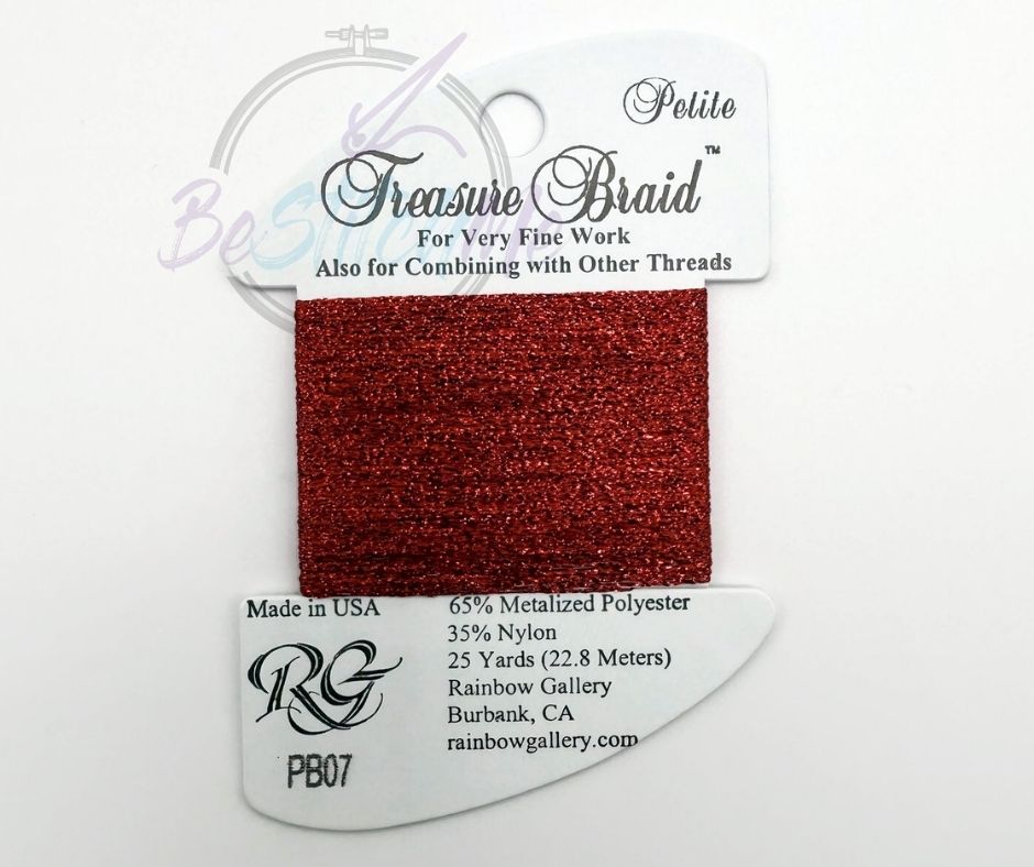 PB07 Red Petite Treasure Braid by Rainbow Gallery