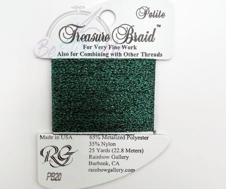 PB20 Dark Green Petite Treasure Braid by Rainbow Gallery