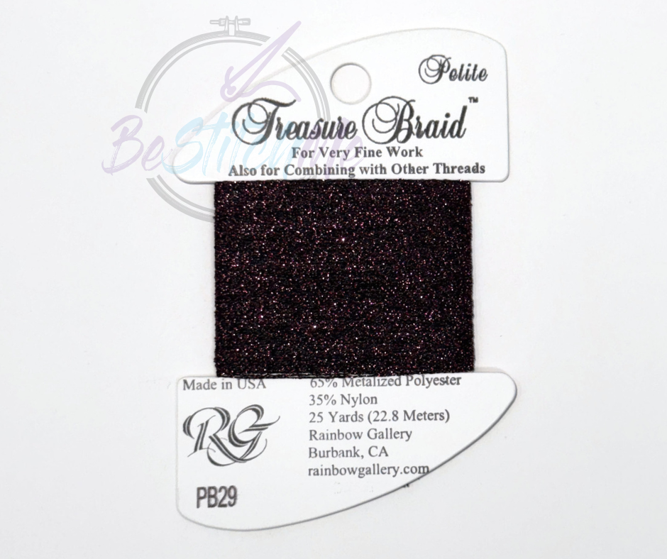 PB29 Burgundy Petite Treasure Braid by Rainbow Gallery