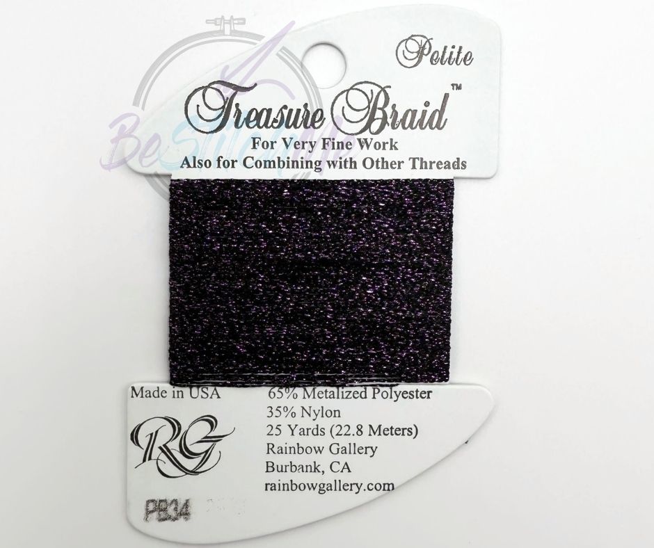PB34 Deep Purple Rainbow Gallery Petite Treasure Braid