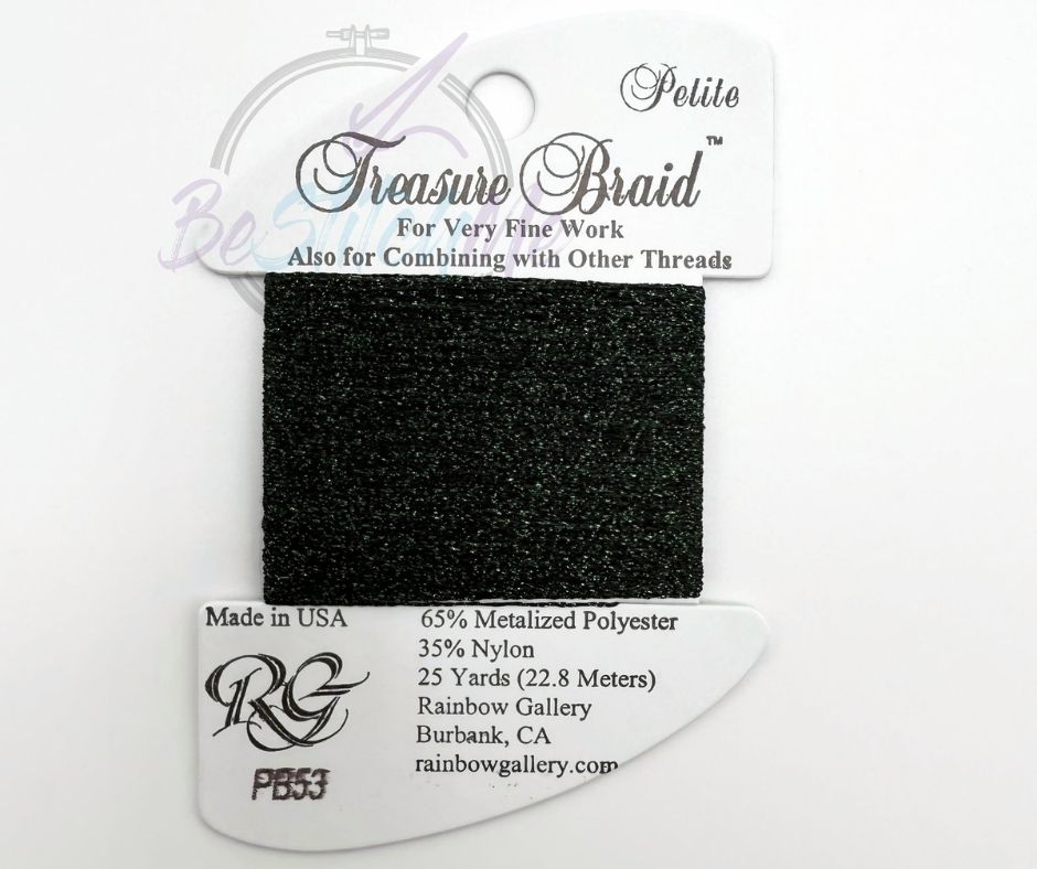 PB53 Midnight Green Rainbow Gallery Petite Treasure Braid