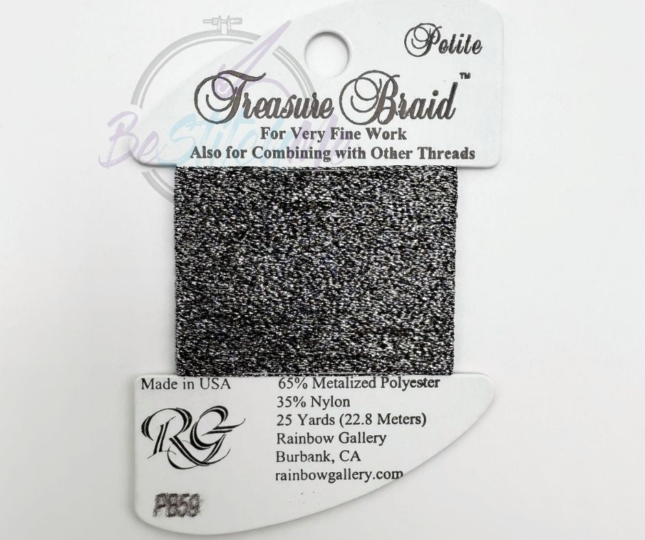PB59 Black Silver Treasure Braid Petite