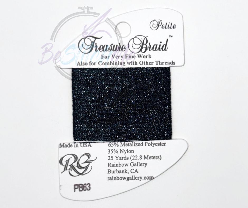 PB63 Deep Mid Blue Treasure Braid Petite