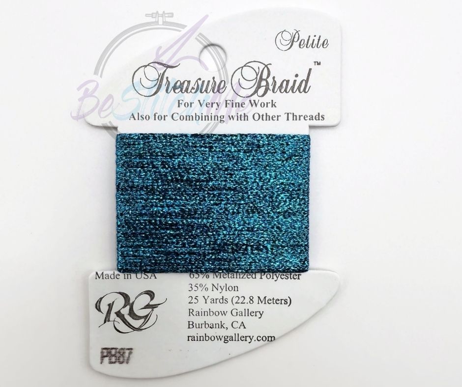 PB87 Med Blue Rainbow Gallery Petite Treasure Braid