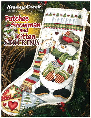 Patches Snowman and Kitten Stocking by Stoney Creek