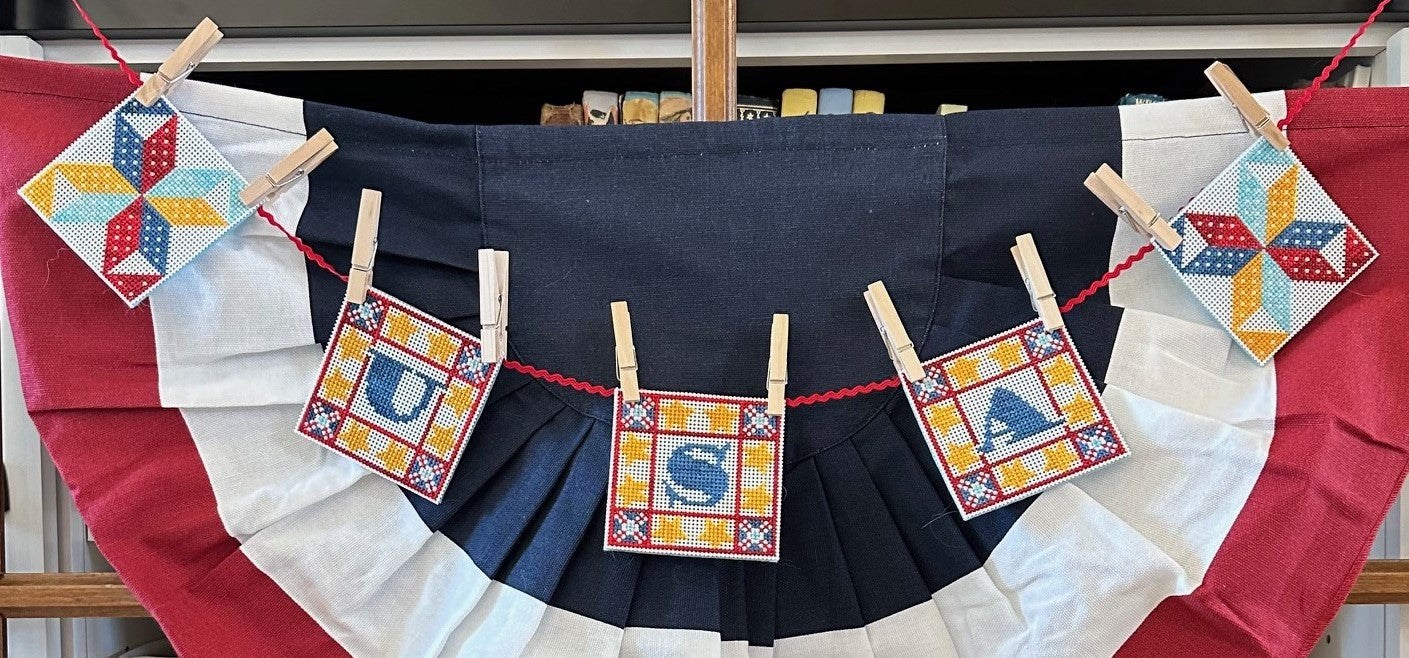 Patriotic Garland by Luhu Stitches
