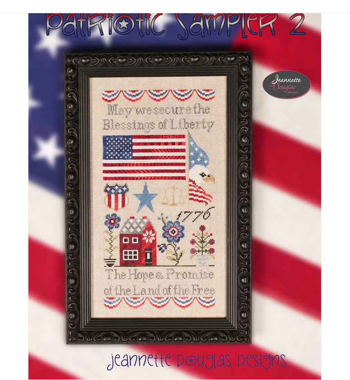 Patriotic Sampler 2 - Jeannette Douglas Designs - Preorder - BeStitchMe