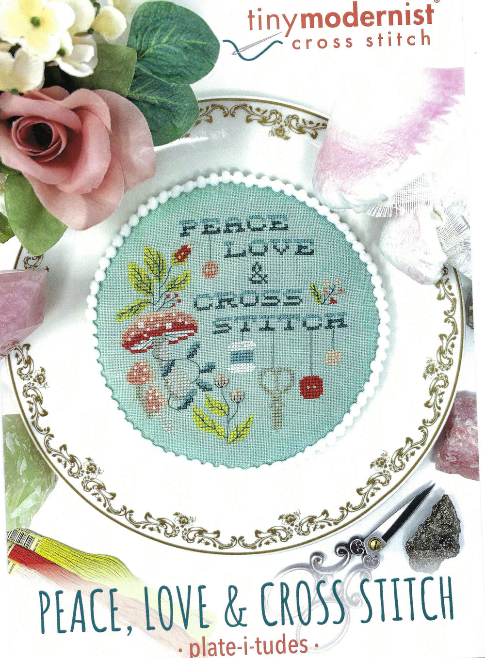 Peace, Love & Cross Stitch by Tiny Modernist