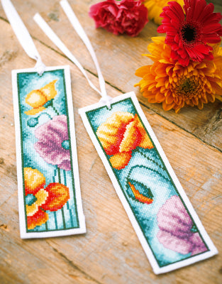 Poppies - Bookmark set of 2 by Vervaco
