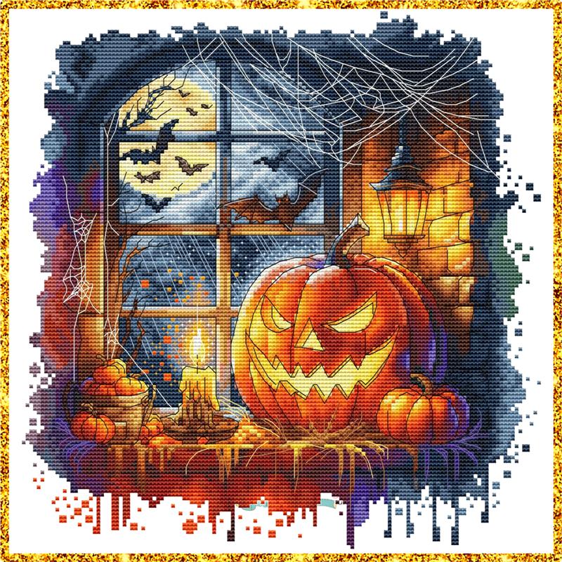 Pumpkin Window by Les petites croix de Lucie