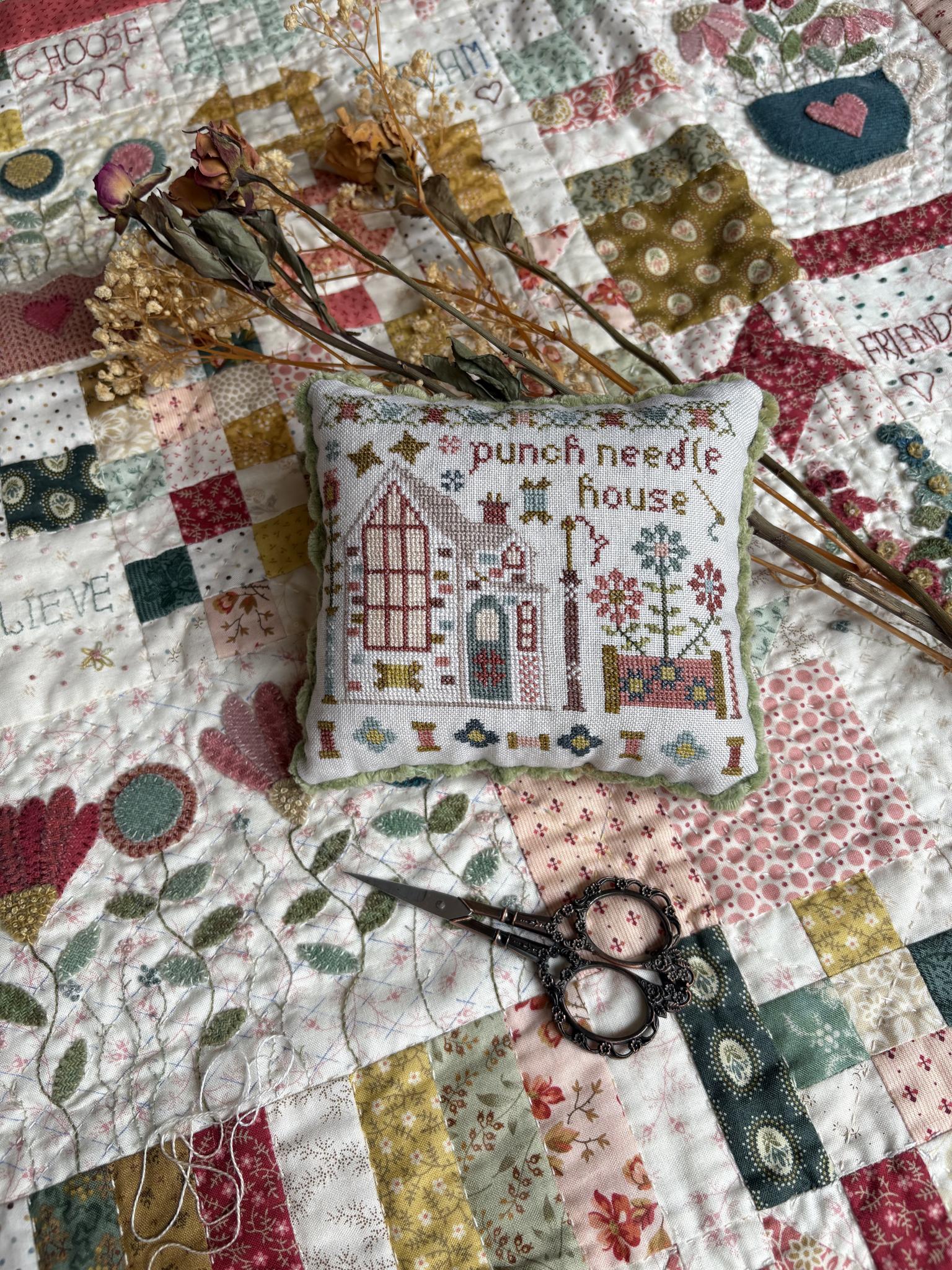 Punch Needle House by Pansy Patch Quilts and Stitchery