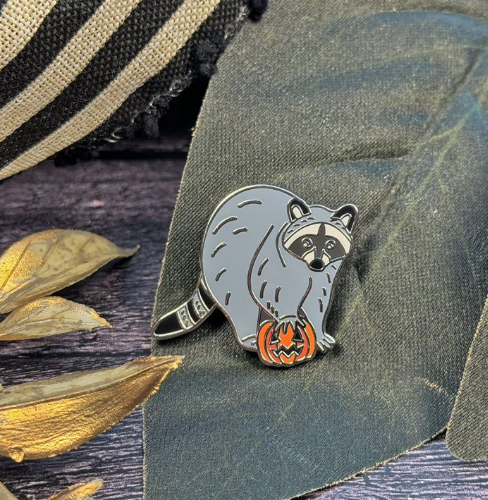 Raccoon Needle Minder by The Stitch Crypt - Preorder