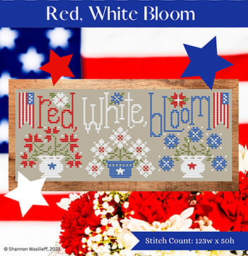 Red, White Bloom by Shannon Christine Designs