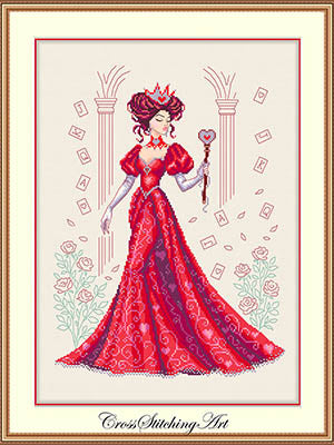 Reina, Queen of Hearts by Cross Stitching Art Designs