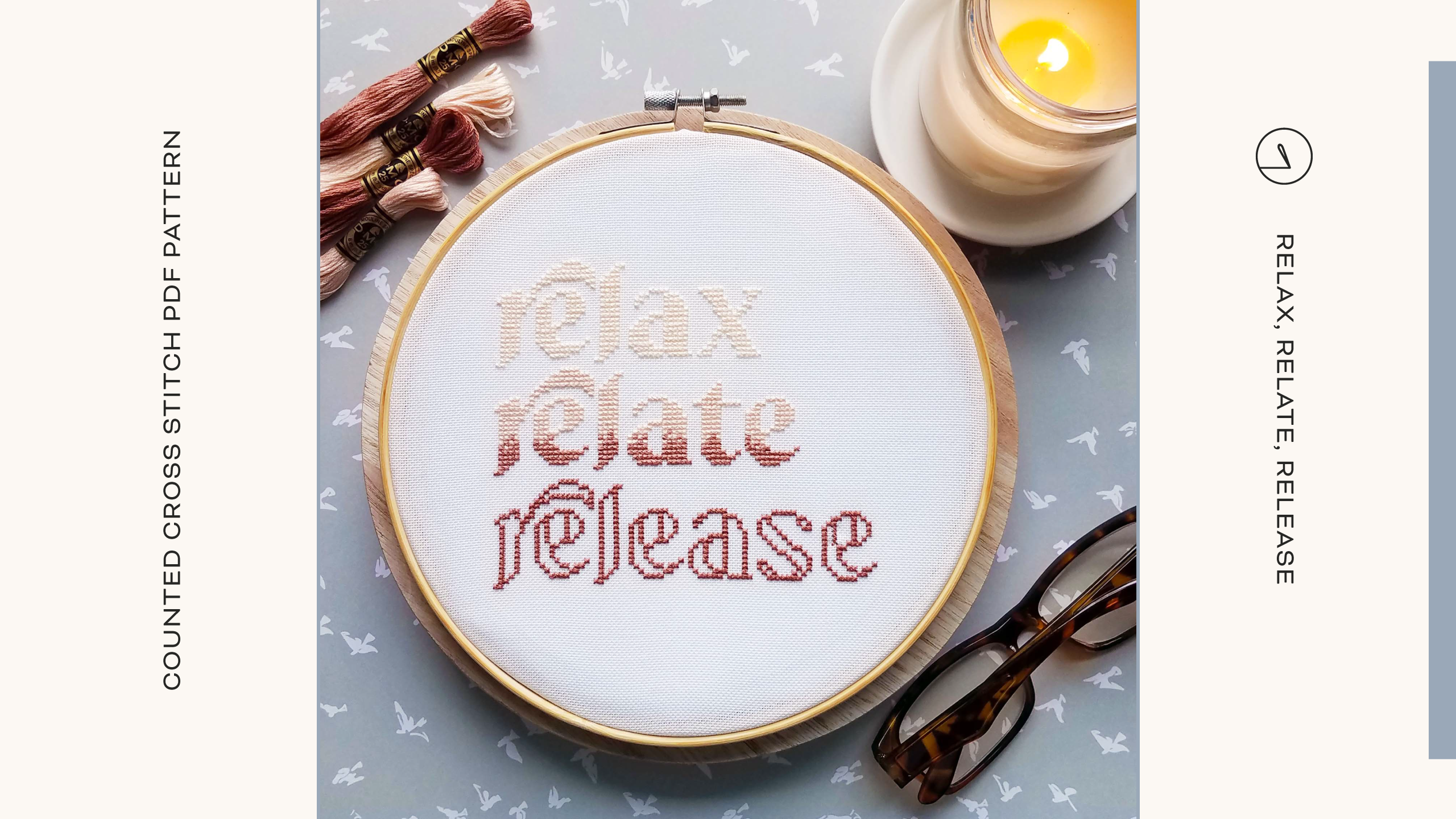 Relax, Relate, Release by Shaded Stitchery