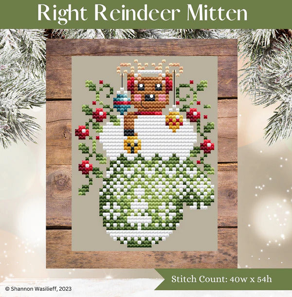 Right Reindeer Mitten by Shannon Christine Designs