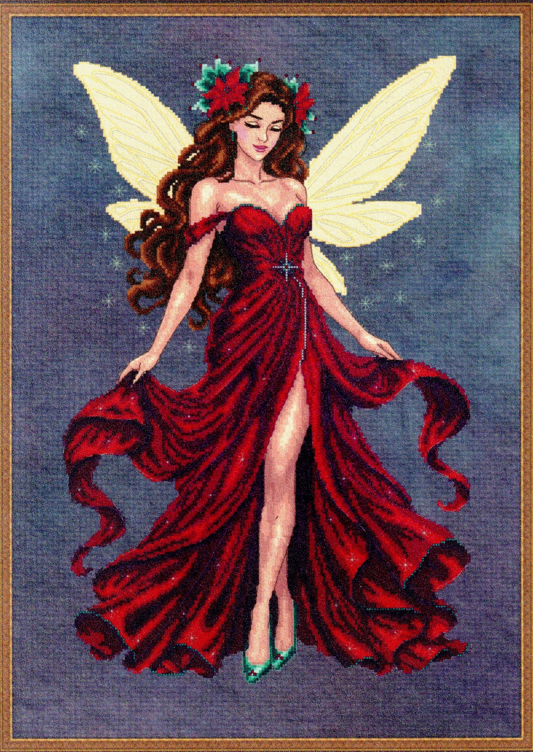 Rosalinne, the Winter Star by Cross Stitching Art Designs