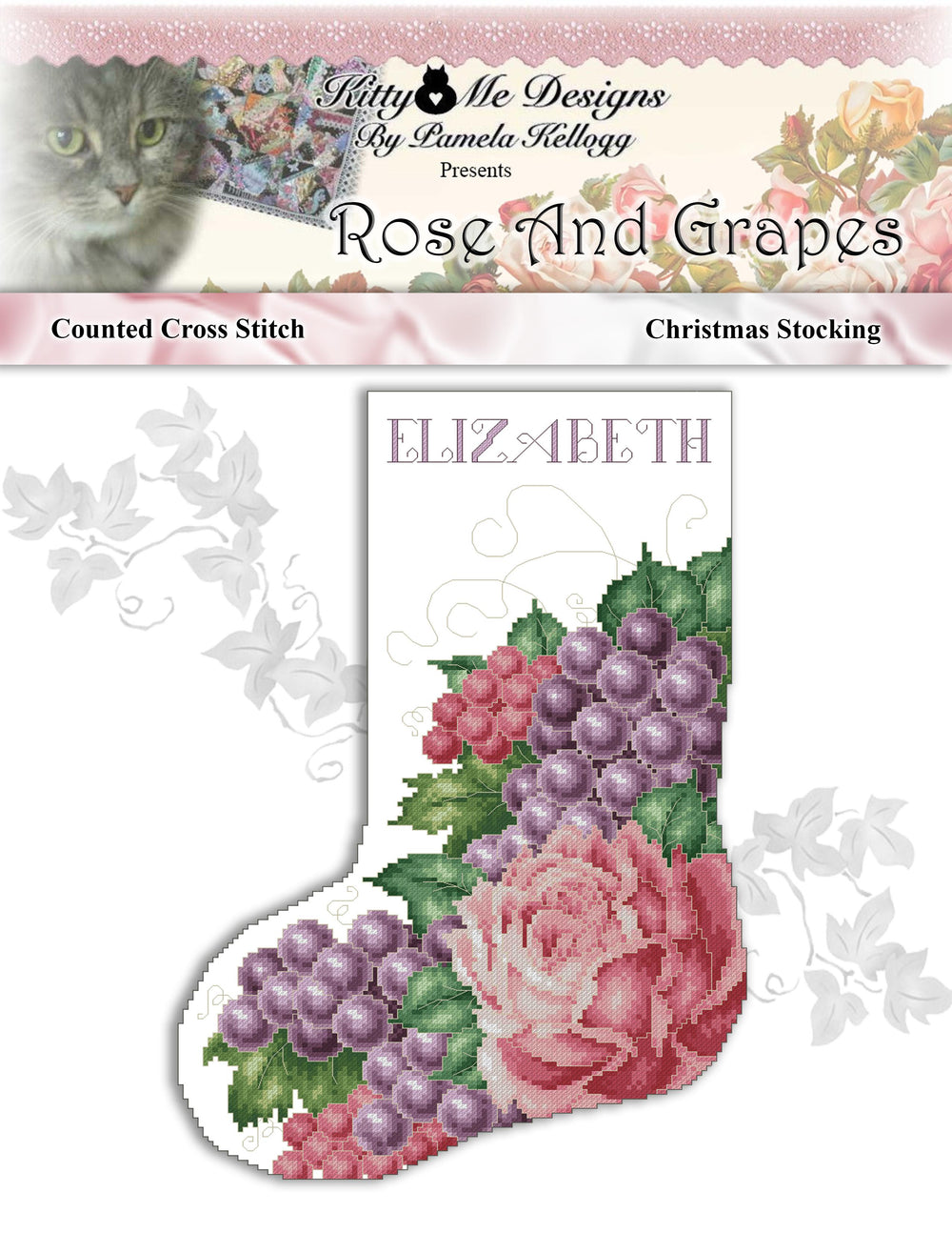 Rose and Grapes by Kitty and Me Designs