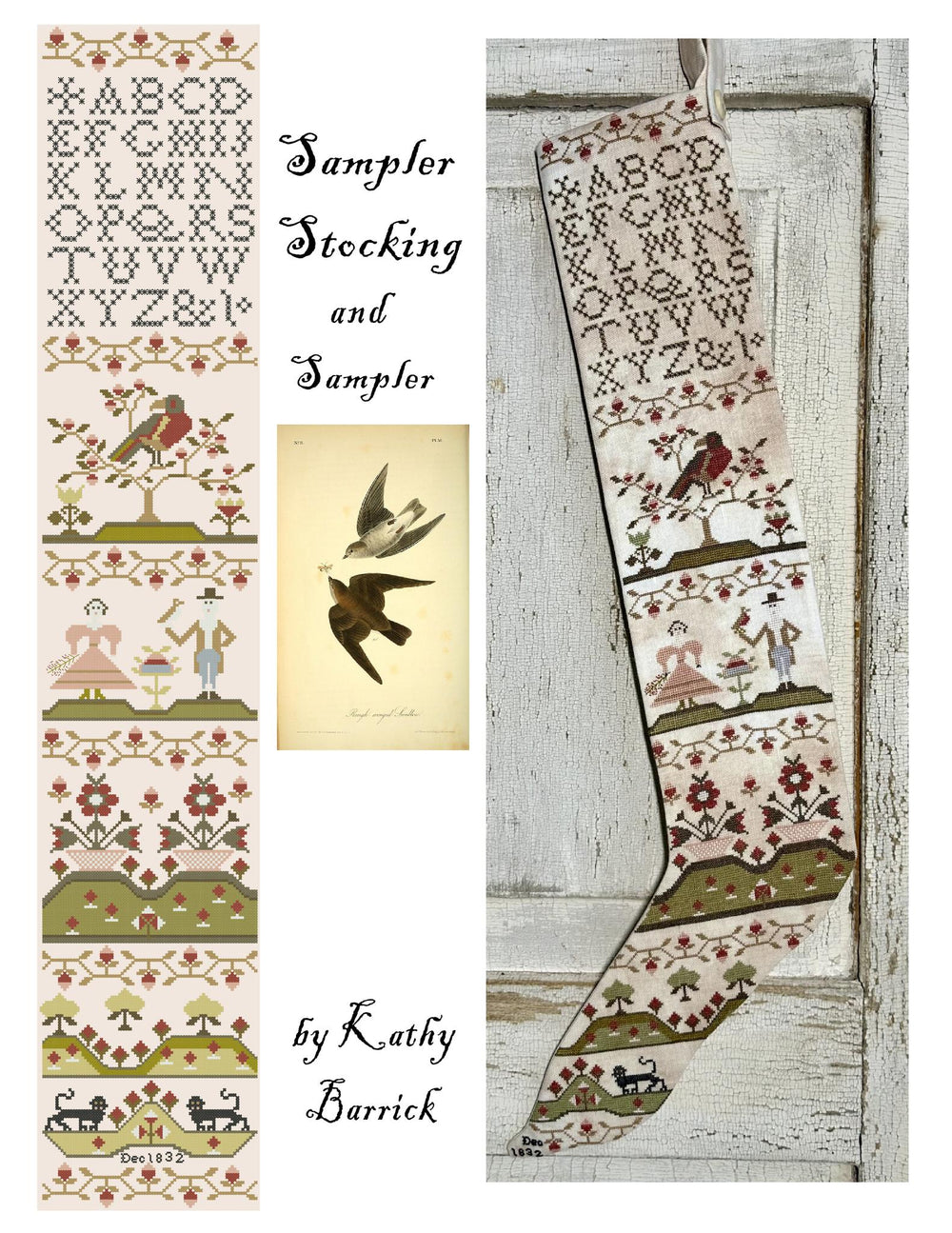 Sampler Stocking and Sampler - Kathy Barrick - Preorder - BeStitchMe