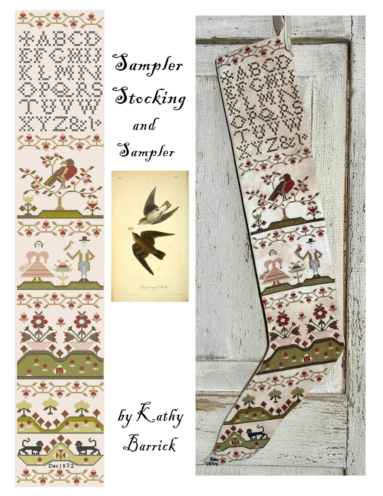 Sampler Stocking and Sampler - Kathy Barrick - Preorder - BeStitchMe