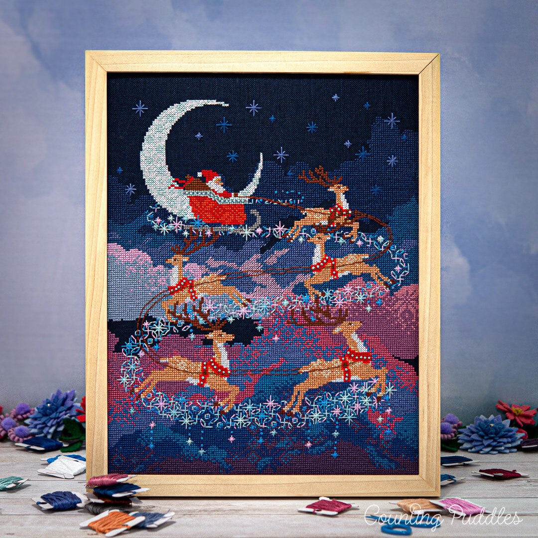 Santa's Moonlit Ride by Counting Puddles
