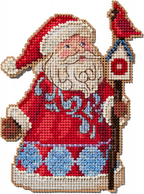 Santa and Cardinal Birdhouse by Mill Hill