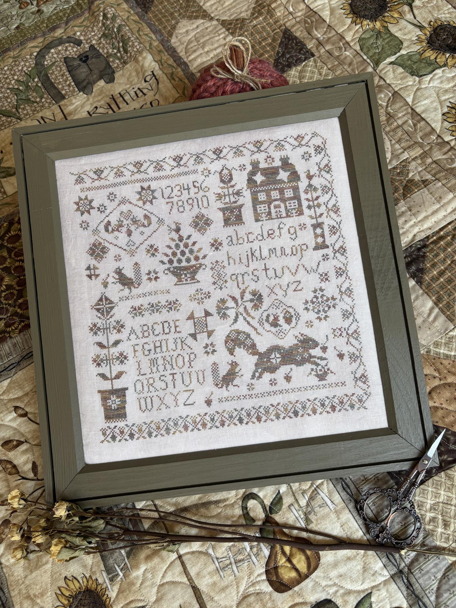 Sassy Squirrel Sampler by Pansy Patch Quilts and Stitchery - Preorder
