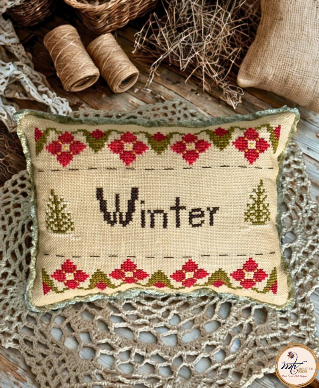 Seasonal Pincushions Winter - MTV Cross Stitch Designs - Preorder - BeStitchMe