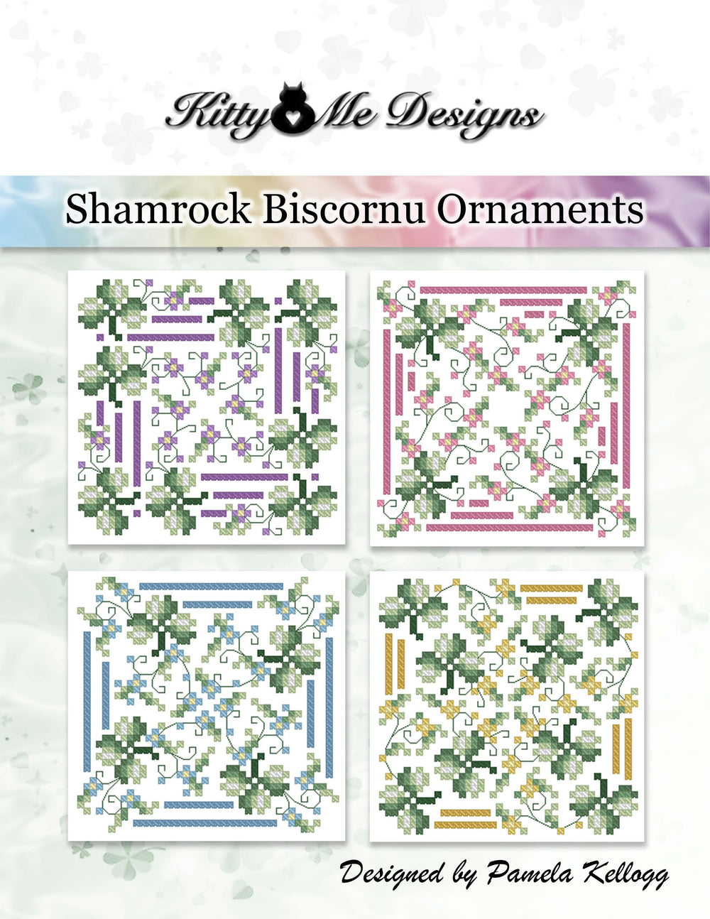 Shamrock Biscornu Ornaments by Kitty and Me Designs