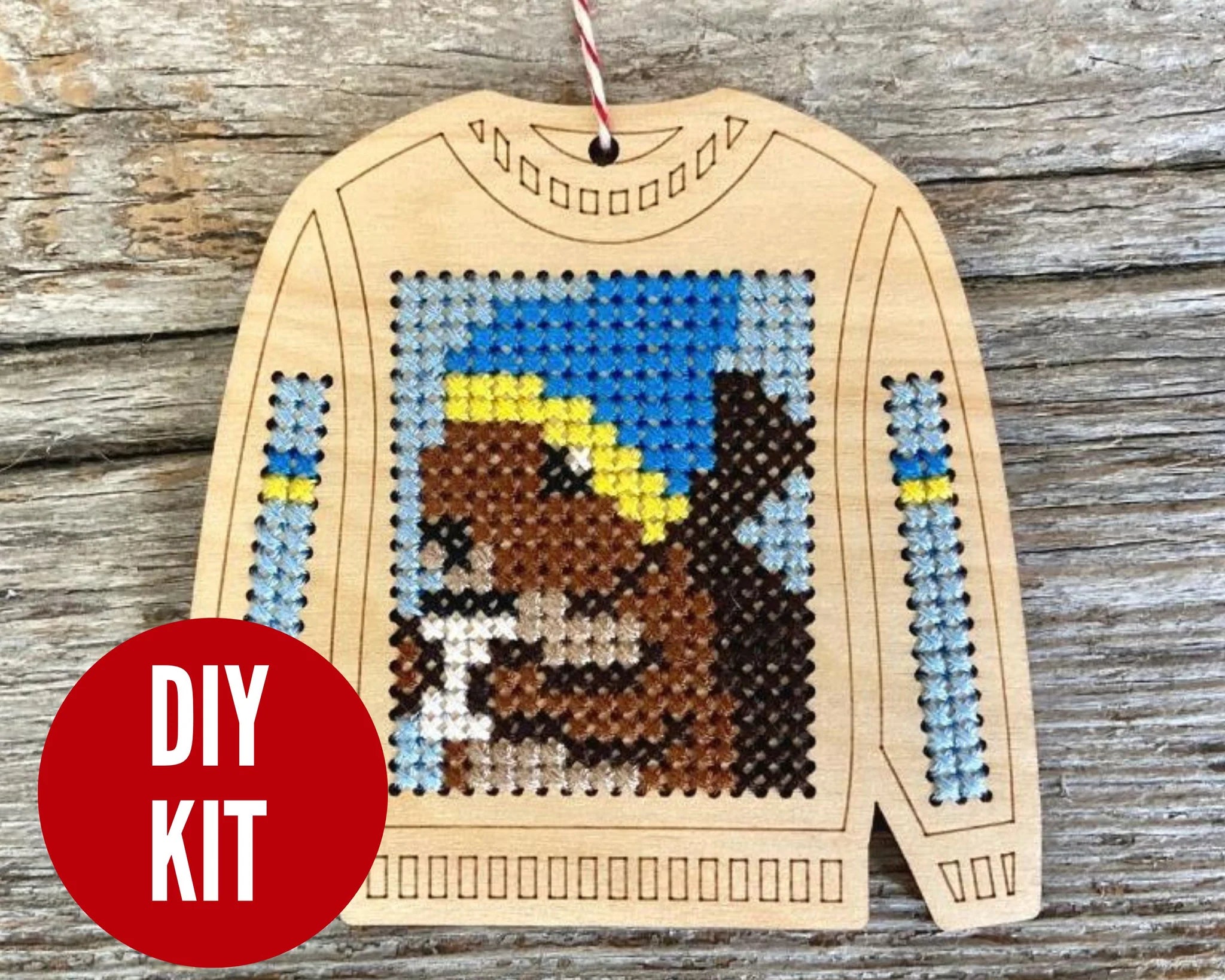 Sippin' Squirrel Ugly Sweater Kit by Canadian Stitchery