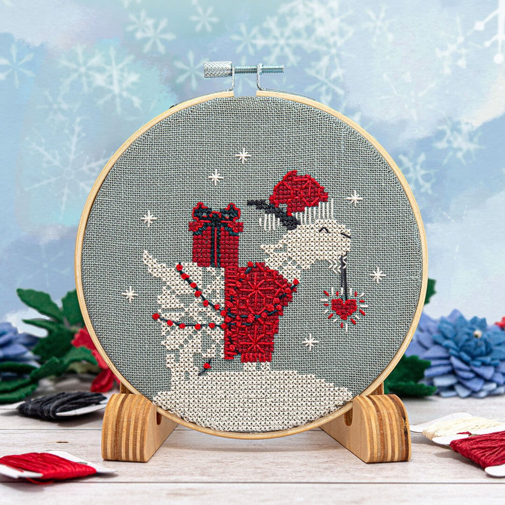 Snowflake Goat Ornament by Counting Puddles