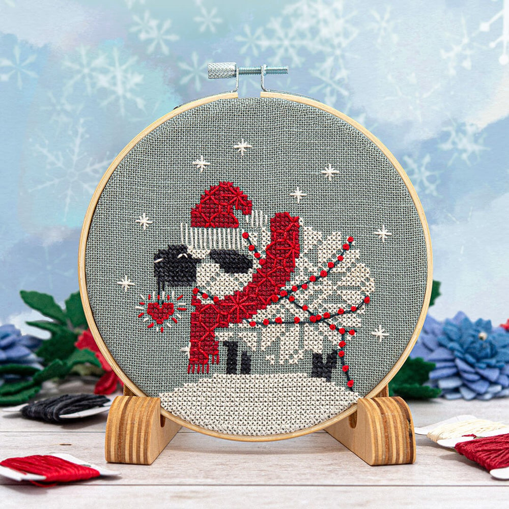 Snowflake Sheep Ornament by Counting Puddles
