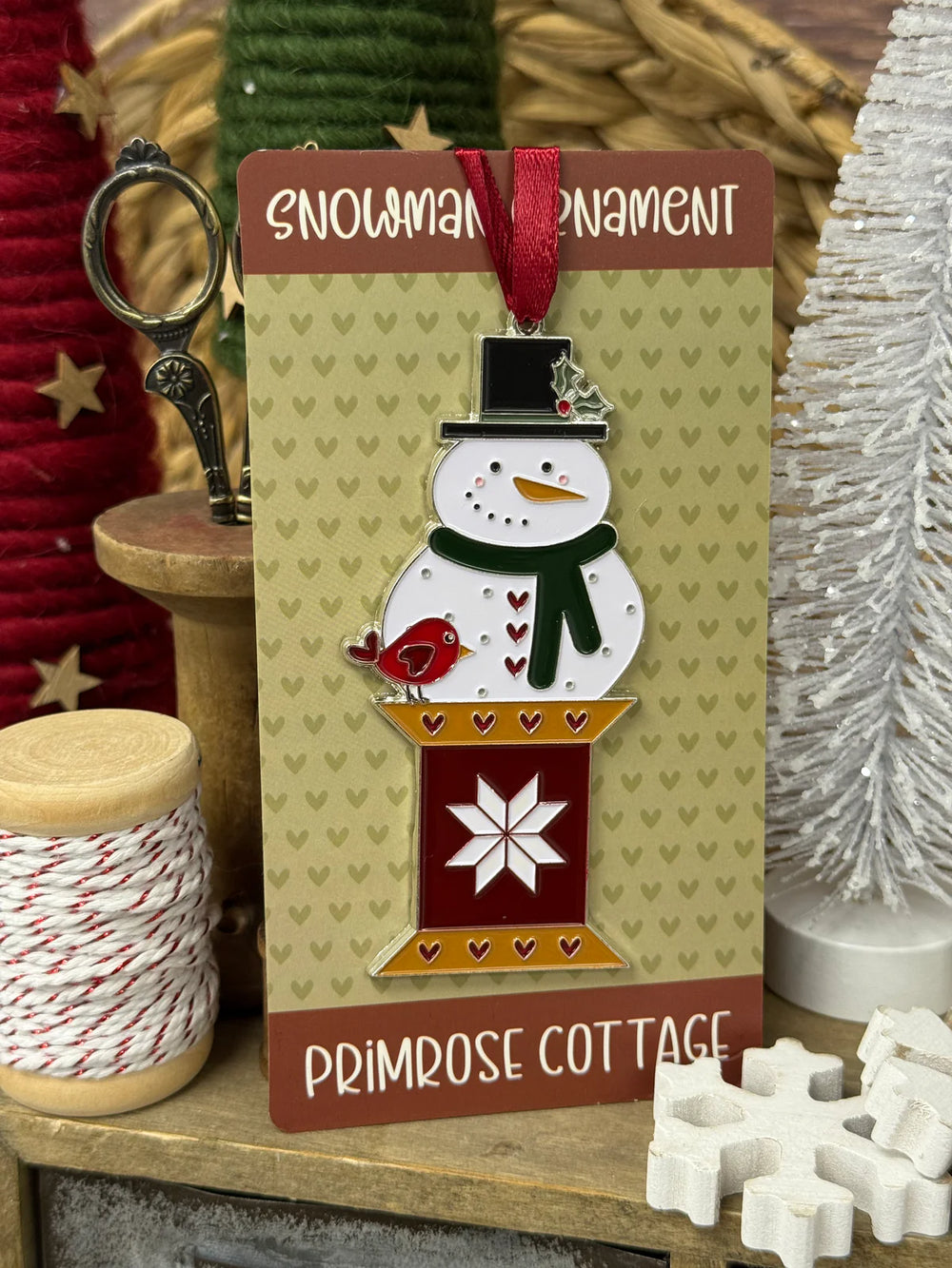 Snowman Ornament by Primrose Cottage Stitches
