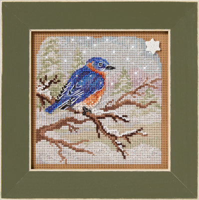 Snowy Bluebird by Mill Hill