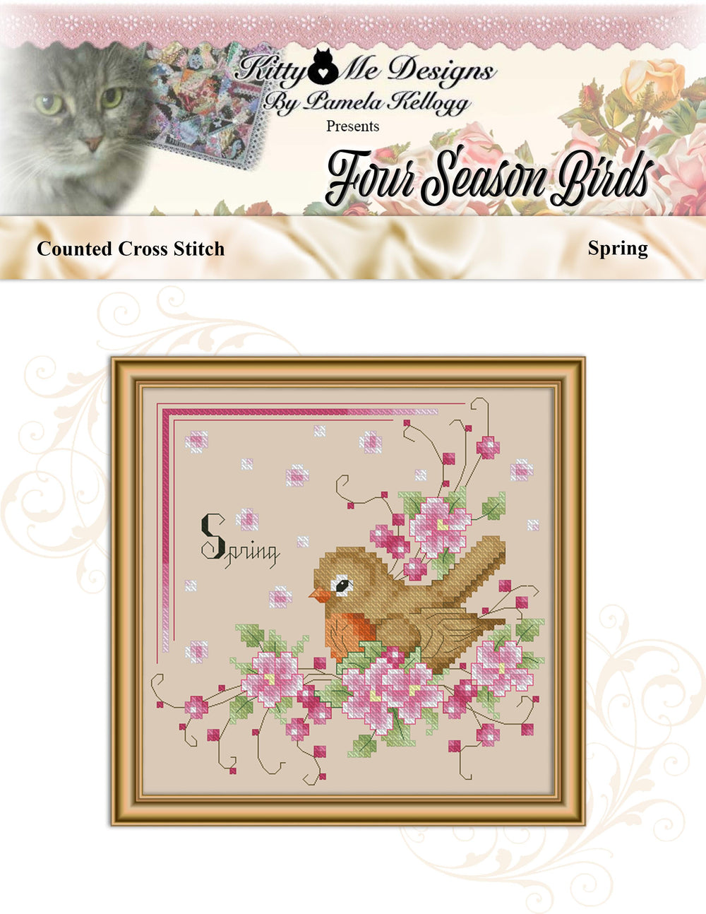Spring Four Seasons Birds by Kitty and Me Designs