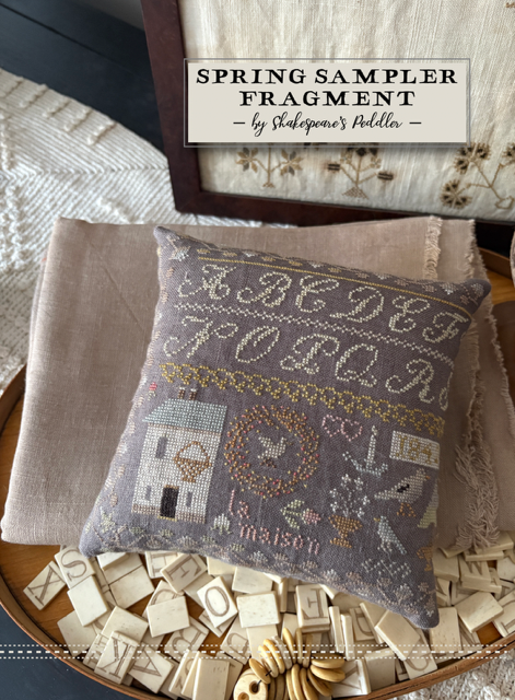 Spring Sampler Fragment by Shakespeare's Peddler's