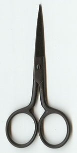Straight Matte Black Scissor