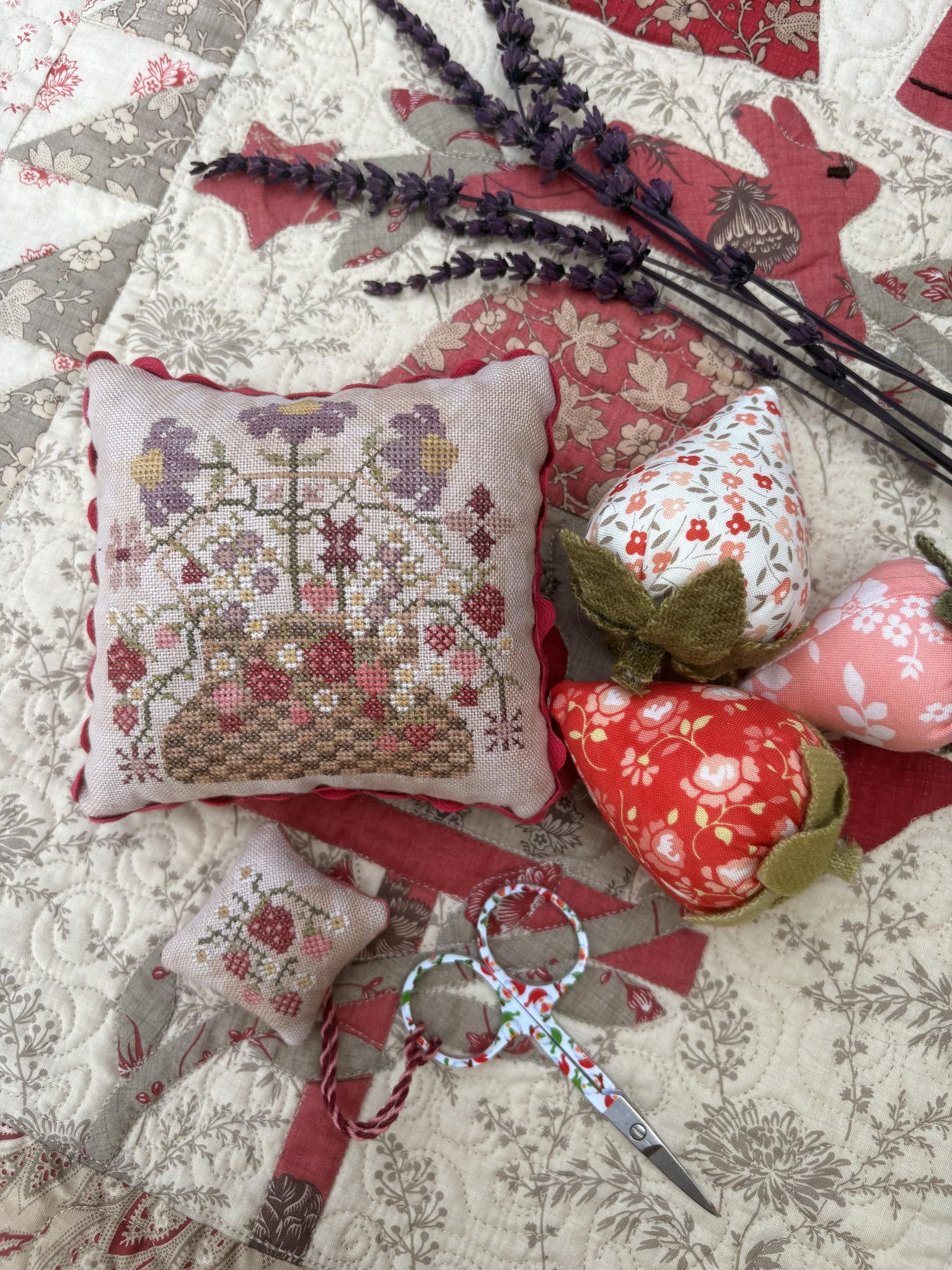Strawberry Basket Pinkeep by Pansy Patch Quilts and Stitchery