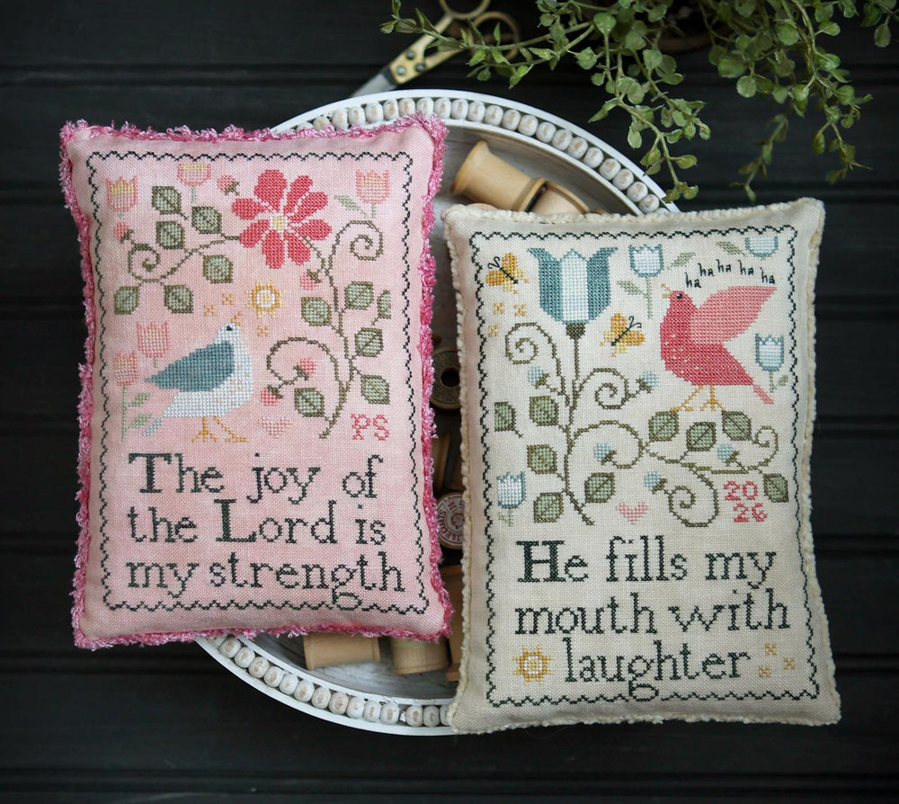 Strength and Laughter - Plum Street Samplers - Preorder - BeStitchMe