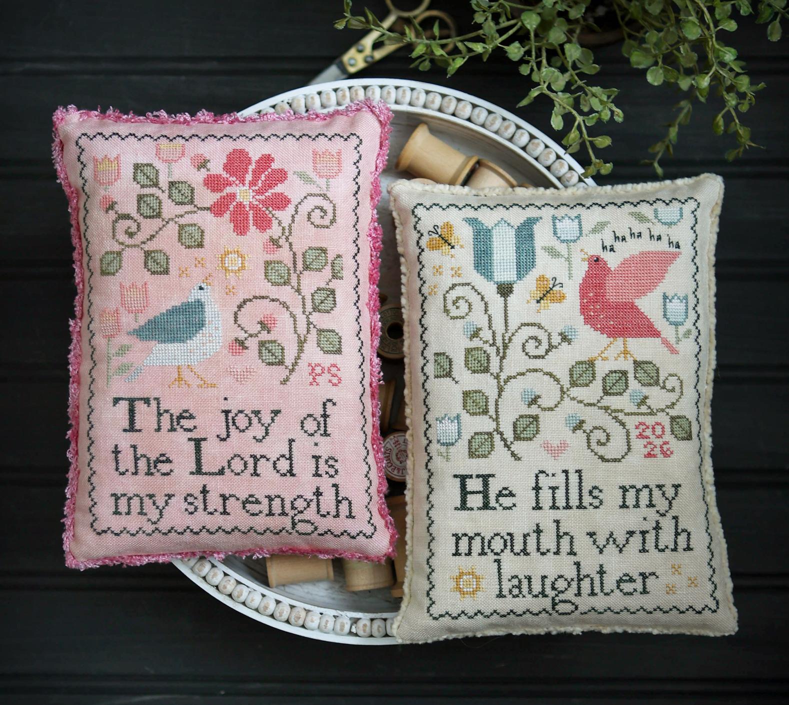 Strength and Laughter - Plum Street Samplers - Preorder - BeStitchMe
