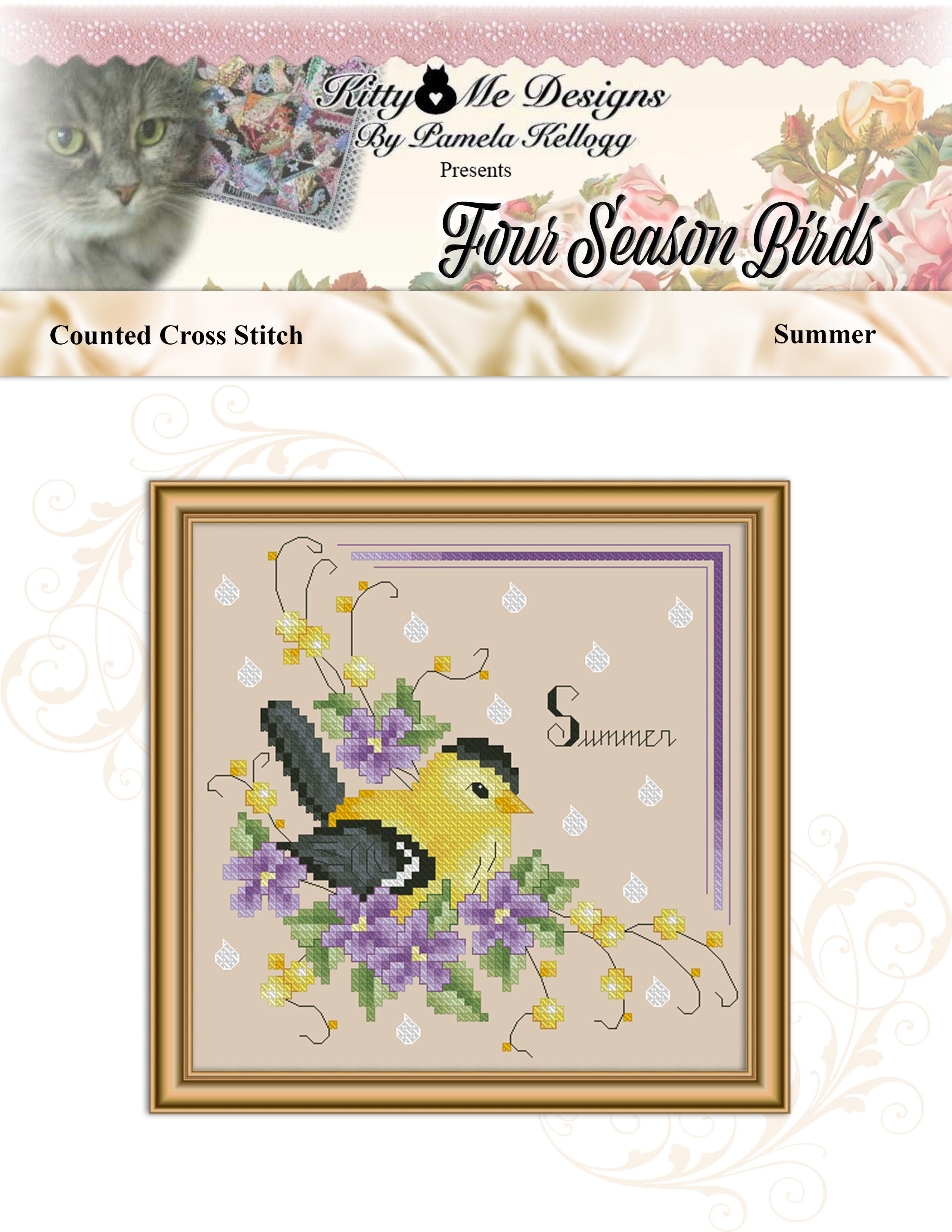 Summer Four Seasons Birds by Kitty and Me Designs